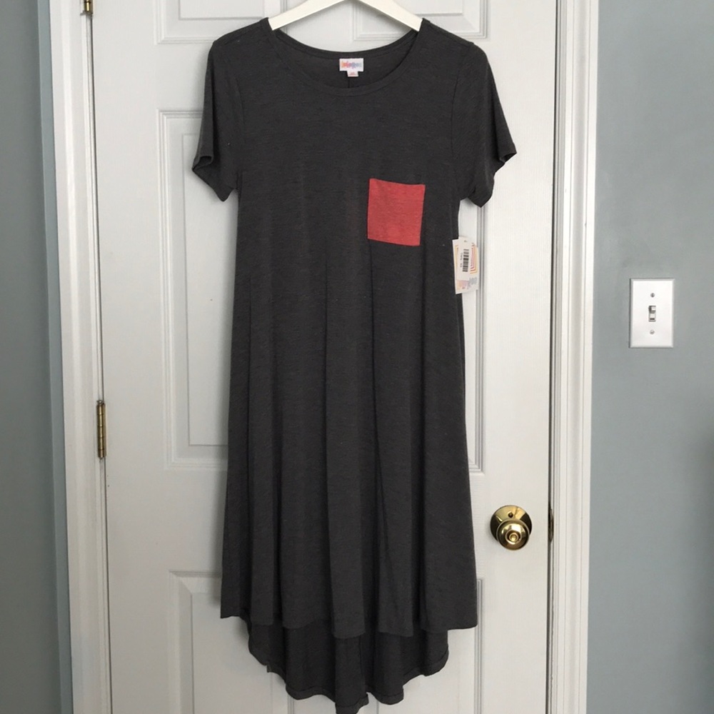NEW XS LuLaRoe Carly Dress - Heather Blue/Grey